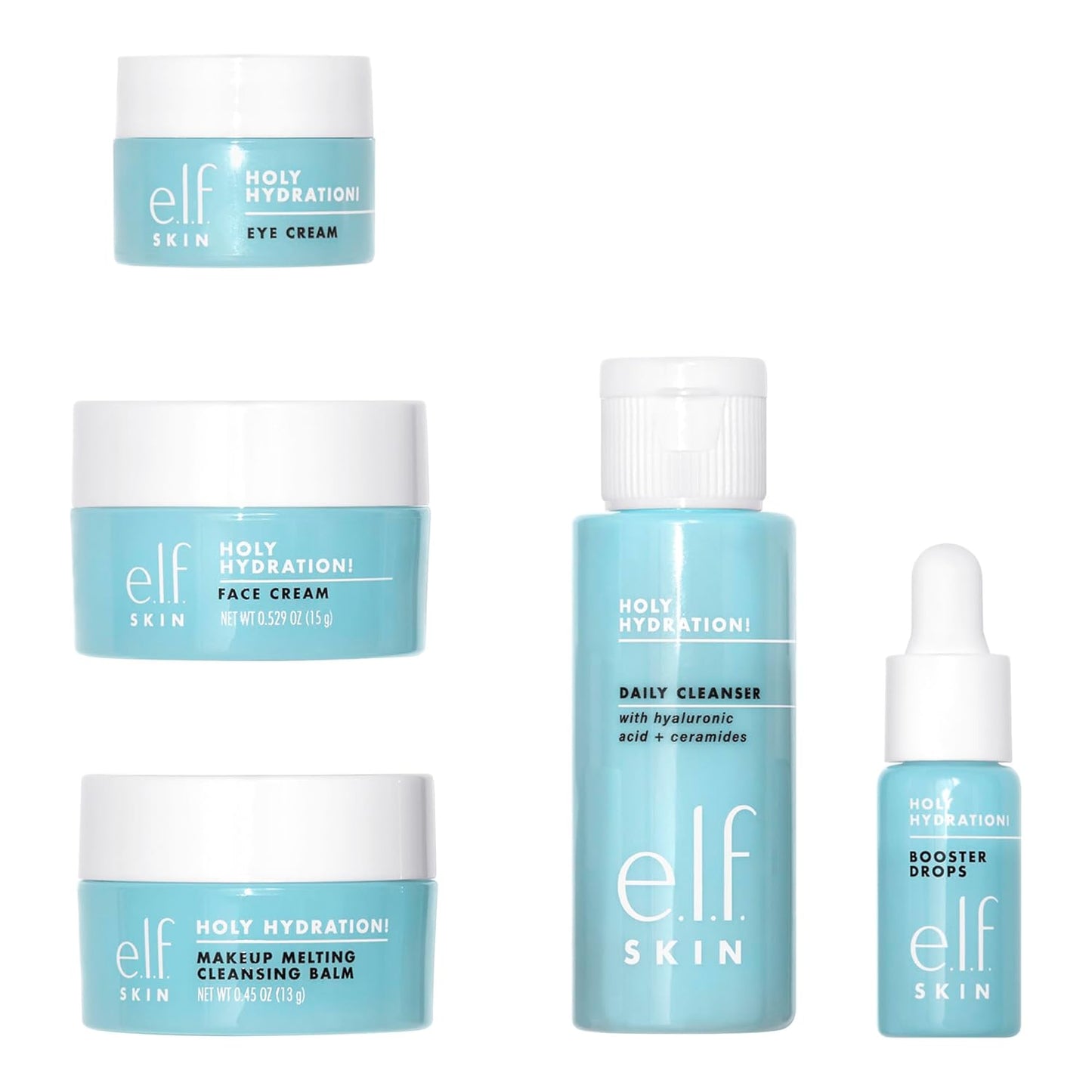 e.l.f._SKIN_Holy_Hydration!_Hydrated_Ever_After_Skincare_Mini_Kit,_Cleanser,_Makeup_Remover,_Moisturizer_&_Eye_Cream_For_Hydrating_Skin,_Airplane-Friendly_Sizes