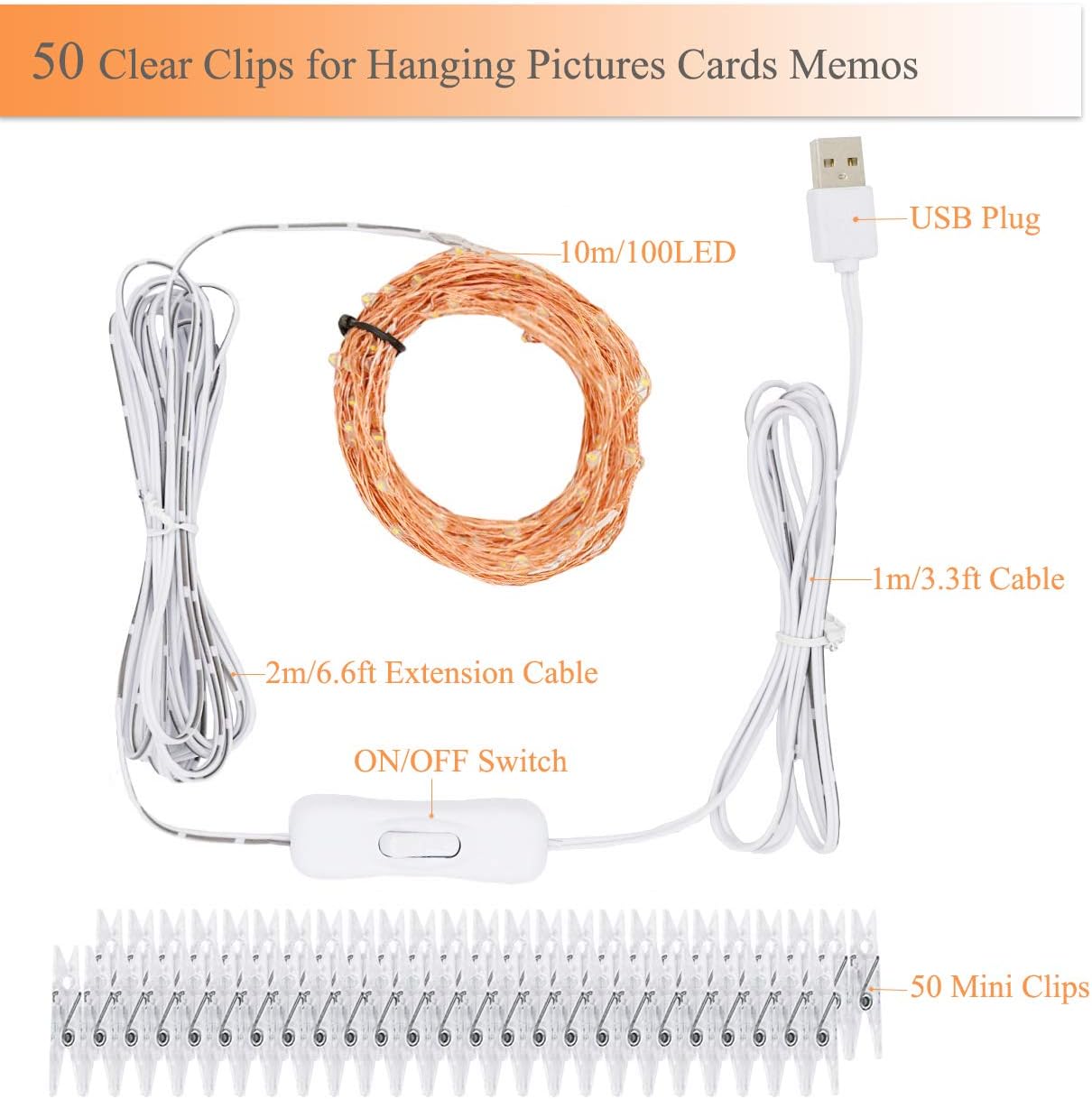 Decute_100_LED_50_Photo_Clips_String_Lights_Holder_33FT_Starry_Fairy_Lights_for_Hanging_Pictures_Cards_Memos_USB_Powered_with_Switch_Perfect_for_Bedroom_Wedding_Dorm_Christmas_Decor_(Warm_White)