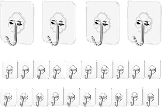 Adhesive_Hooks_Kitchen_Wall_Hooks_-_24_Packs_Heavy_Duty_24lb(Max)_Nail_Free_Transparent,Waterproof,Sticky_Stainless_Hangers_for_Keys,Bathroom,_Shower,_Outdoor,_Kitchen,Door,Home_Improvement,Utility