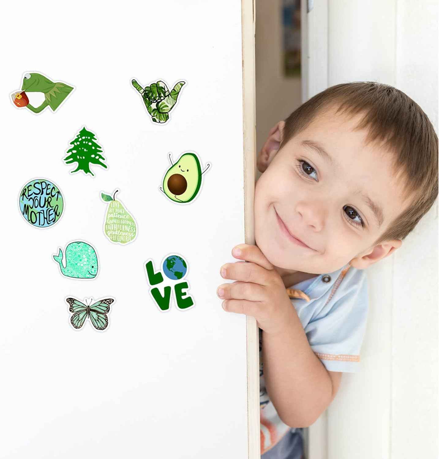 100PCS Earth Day Stickers, Environmental Protection Vinyl Waterproof Stickers for Water Bottles, Laptops, Skateboards & Notebooks, Save the Earth Environmental Decals for Kids Teens Students