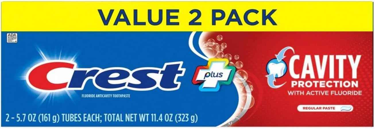 Crest Cavity Protection Toothpaste, Regular Paste, 5.7 Oz (Pack Of 2)