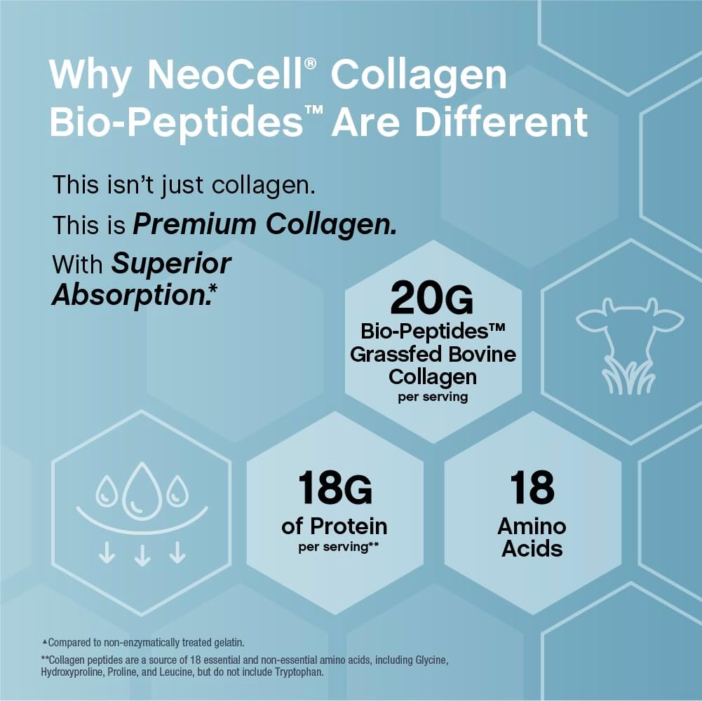 NeoCell_Collagen_Bio-Peptides_Powder_|_22oz_|_Super_Hair,_Skin,_and_Nails_|_Superior_Absorption_|_Grassfed_Protein_Supplement_|_Advanced_with_18_Essential_Amino_Acids