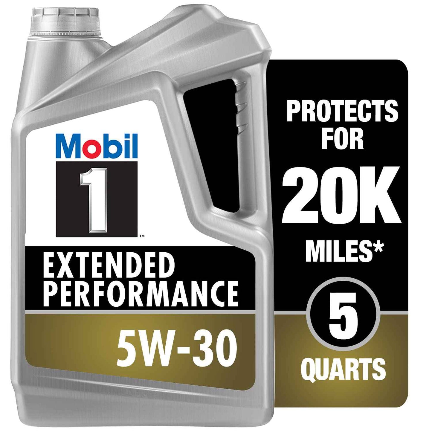 Mobil 1 Advanced Fuel Economy Full Synthetic Motor Oil 0W-20, 5 Quart