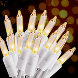 Christmas Lights Mini Clear Lights 21ft/32ft White Wire Christmas Tree String Lights Set for Outdoor Indoor Christmas Decorations Wedding Decorations Valentines Day Decor,UL Certified