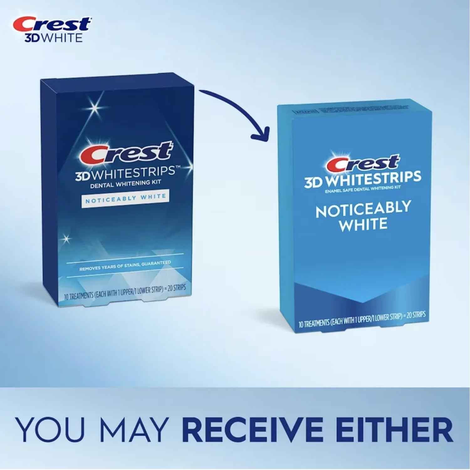 Crest 3D Whitestrips, Noticeably White, Teeth Whitening Strip Kit