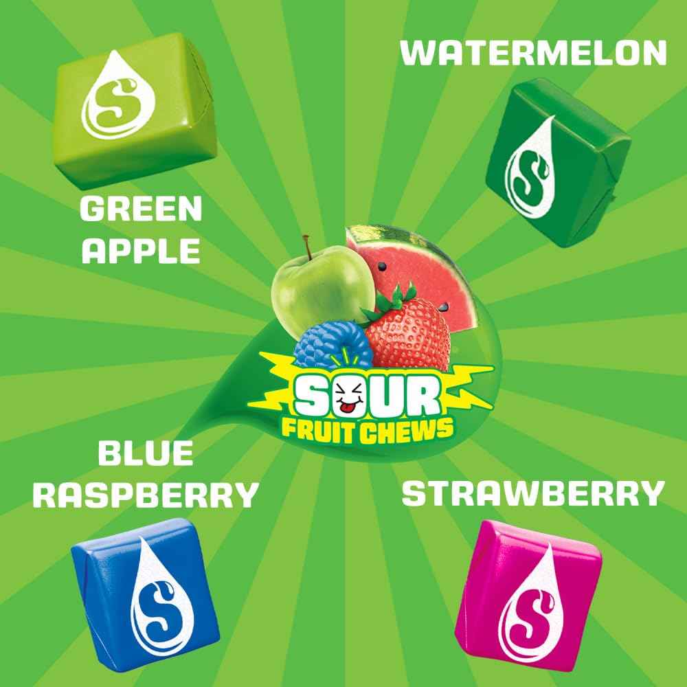 STARBURST Sour Chewy Candy Individually Wrapped Fruit Chew, Sharing Size, 15.6 Oz Resealable Bag