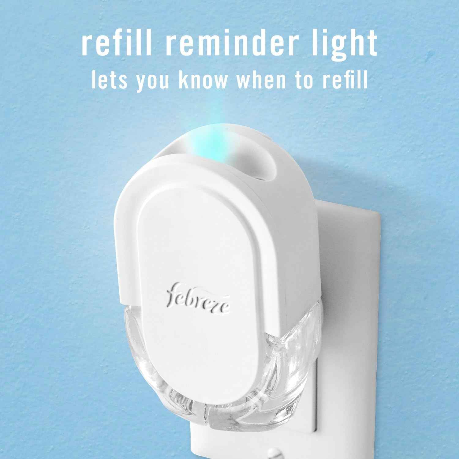 Febreze Plug In Air Freshener, Odor-Fighting Scented Oil Refill, Linen & Sky Scent, 4 Refills