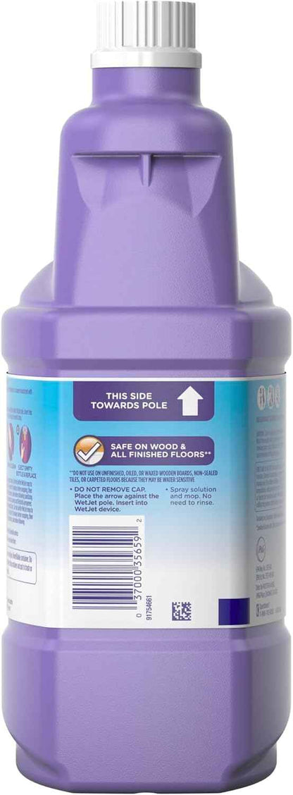 Swiffer WetJet Antibacterial Solution Refill for Floor Mopping and Cleaning, All Purpose Multi Surface Floor Cleaning Solution, Fresh Citrus Scent, 1.25 Liters