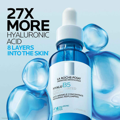 La Roche-Posay Hyalu B5 Pure Hyaluronic Acid Serum for Face, Vitamin B5 + Hyaluronic Acid + Madecassoside, Hydrating Serum Visibly Plumps Skin, Sensitive Skin Safe, Anti Aging, Oil-Free