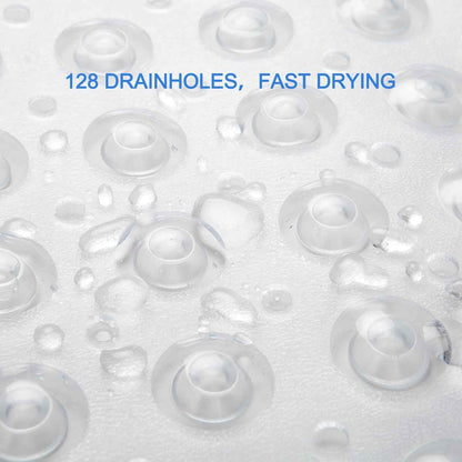 AmazerBath Bath Tub Mat, Medium Size 27.6 x 15 Inches Non-Slip Shower Mats with Suction Cups and Drain Holes, Bathroom Bathtub Mats Machine Washable