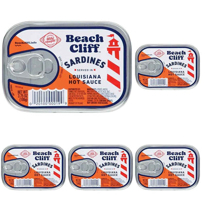 Beach Cliff Wild Caught Sardines, 3.75 oz Can - 13g Protein per Serving - Gluten Free, Keto Friendly - Great for Pasta & Seafood Recipes
