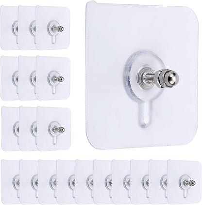 20pcs_Self_Adhesive_Picture_Hooks,_Heavy_Duty_26.5_lbs_Load-Bearing_Picture_Hangers_Without_Nails_Waterproof_Wall_Hooks_for_Bathroom_Kitchen_Office_(Transparent)