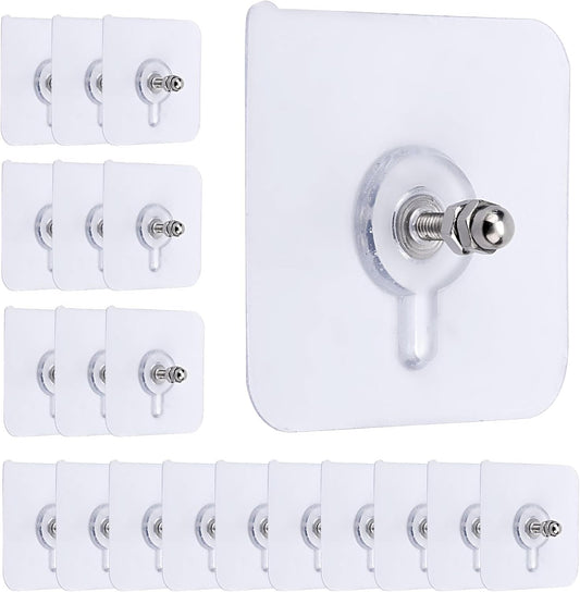 20pcs_Self_Adhesive_Picture_Hooks,_Heavy_Duty_26.5_lbs_Load-Bearing_Picture_Hangers_Without_Nails_Waterproof_Wall_Hooks_for_Bathroom_Kitchen_Office_(Transparent)