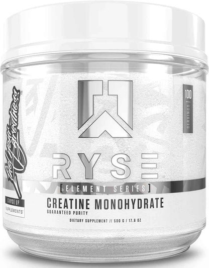 RYSE Creatine Monohydrate Powder - Unflavored - Supports Men & Women Lean Muscle Growth, Strength, Power, and Endurance - Helps Reduce Fatigue and Improve Workout Recovery
