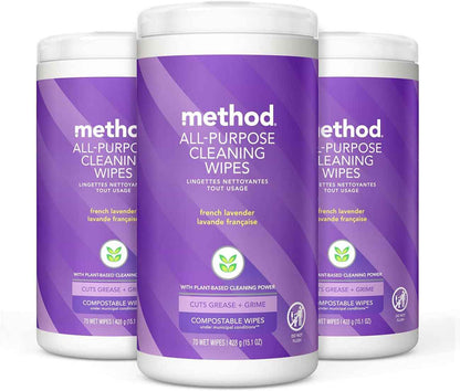 Method All-Purpose Cleaning Wipes, Multi-Surface, Compostable, 70 Count