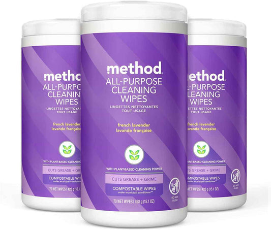 Method All-Purpose Cleaning Wipes, Multi-Surface, Compostable, 70 Count