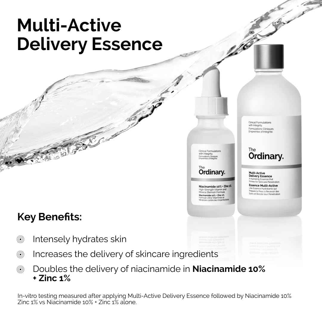 The Ordinary Multi-Active Delivery Essence, Hydrating Skincare Face Essence for Softer and Smoother Glass Skin