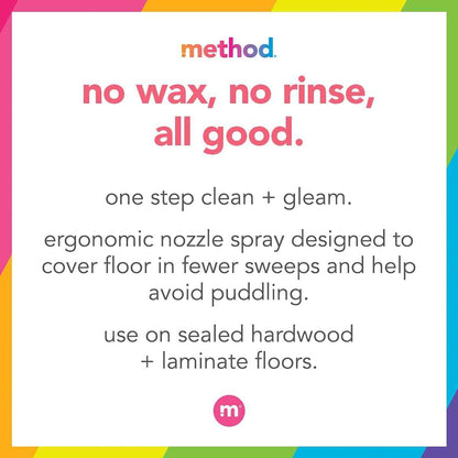 Method Hardwood Floor Cleaner, Squirt + Mop Design, Use as Laminate or Sealed Wood Floor Cleaner, 25 Fl Oz