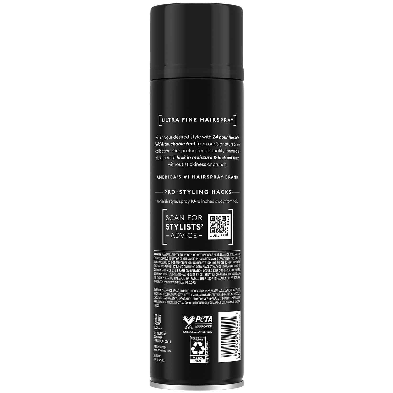TRESemmé Hairspray, Ultra Fine Hold 2-Pack + Keratin Repair Mask – Moisturizing, Anti-Frizz Hair Products
