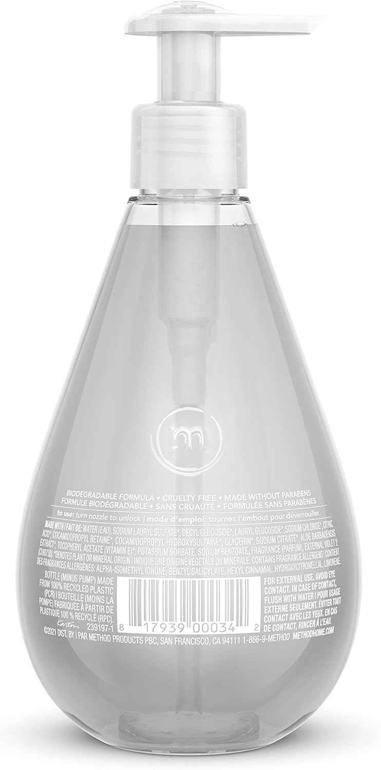 Method Gel Hand Soap, Sweet Water, 12 fl oz (Pack of 3)