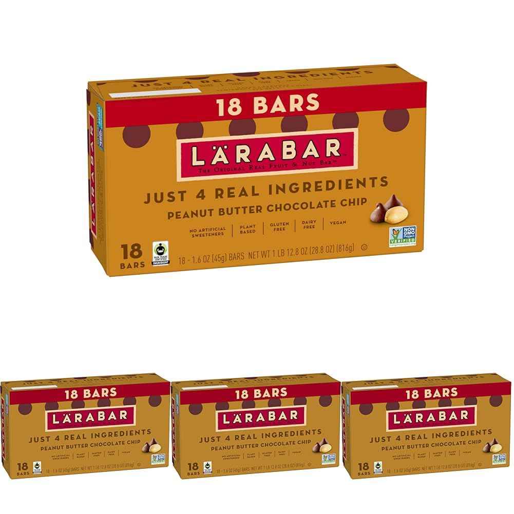 Larabar Peanut Butter Chocolate Chip, Fruit and Nut Bars, Gluten Free and Vegan