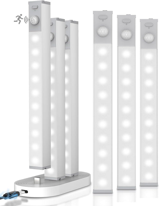 3_Pack_/6_Pack_Led_Under_Cabinet_Lights_Wireless_with_Charging_Station,_7’’_Rechargeable_Motion_Sensor_Light_Indoor,_Dimmable_Closet_Lights_for_Cabinets,_Bookshelf,_Stair,_Hallway_Cold_White/_Warm_White