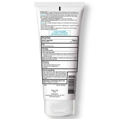 La Roche-Posay Effaclar Medicated Gel Cleanser, 2% Salicylic Acid Cleanser + LHA + Glycerin, Foaming Acne Face Wash, Helps Clear & Prevent Acne Breakouts, Oil Free, Targets Excess Oil