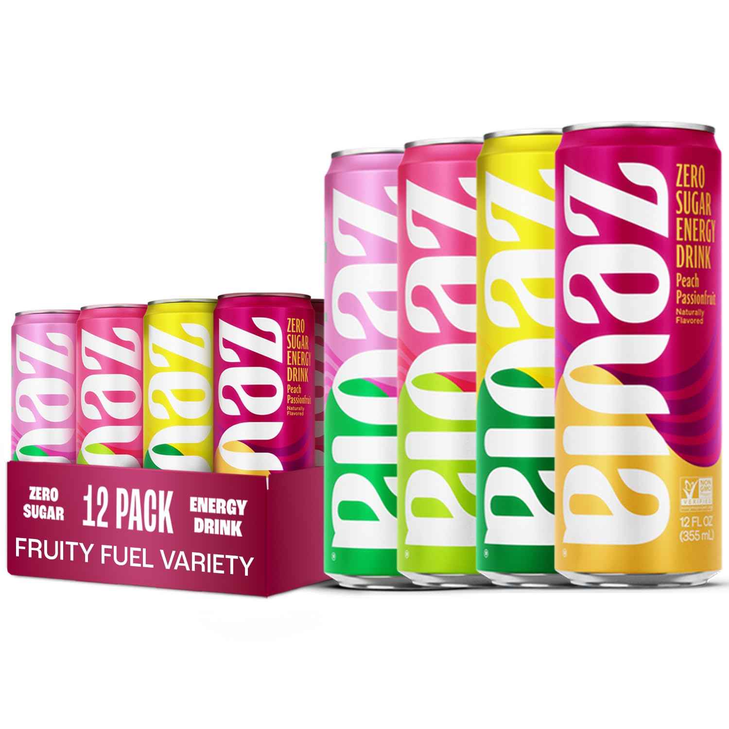 Zevia Zero Sugar Energy Drink– Naturally Sweetened, Non-GMO Project Verified, Gluten-Free, Vegan