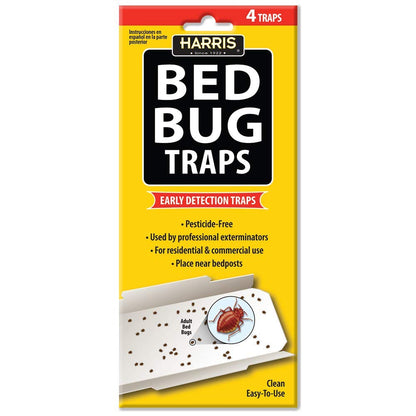 Harris Bed Bug Traps for Early Detection &amp;amp; Monitoring, 4 Pack