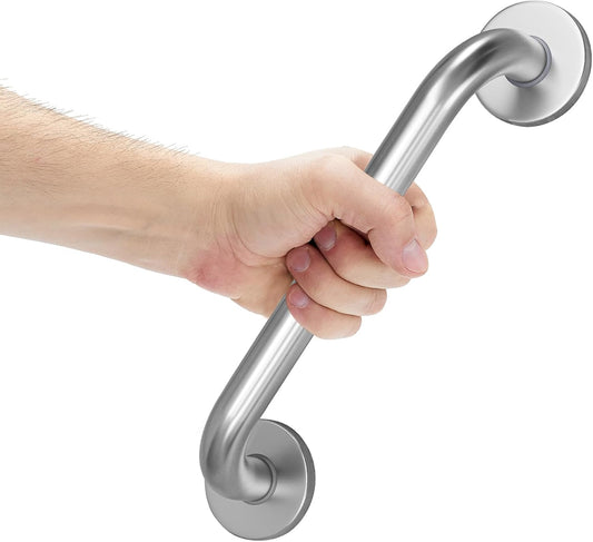 AmazerBath_Shower_Grab_Bars_for_Bathtubs_and_Showers,_Handicap_Grab_Bars_for_Shower_Anti_Slip,_Shower_Grab_Bars_for_Senior_for_Wall_Stainless_Steel,_Holds_up_to_500LBs,_12"_L_x_1"_D,_Brushed_Nickel
