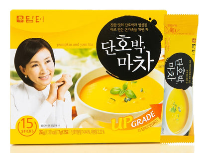 Damtuh_Sweet_Pumpkin_with_Yam_Tea_Powder_–_Korean_Meal_Replacement,_Instant_Breakfast_Shake_with_Misugaru,_17g_x_15_Sticks