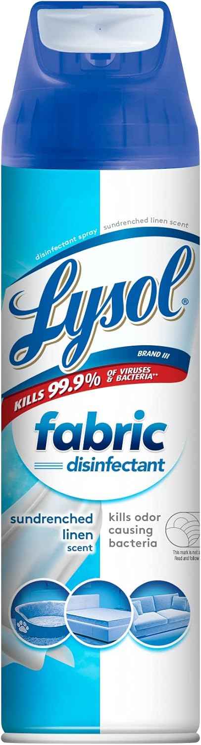Lysol Fabric Disinfectant Spray, Sanitizing and Antibacterial Spray, For Disinfecting and Deodorizing Soft Furnishings