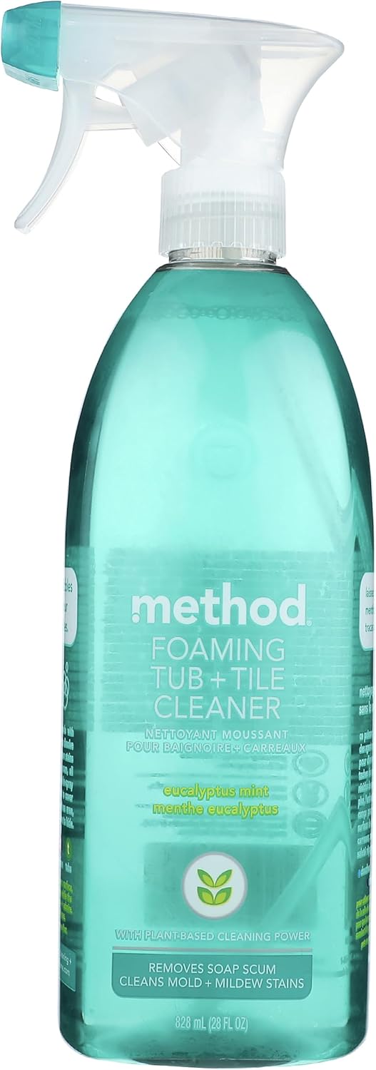 Method_Foaming_TUB+TILE_CLEANER,_Eucalyptus_Mint,_28_Ounce,_1_pack,_Packaging_May_Vary