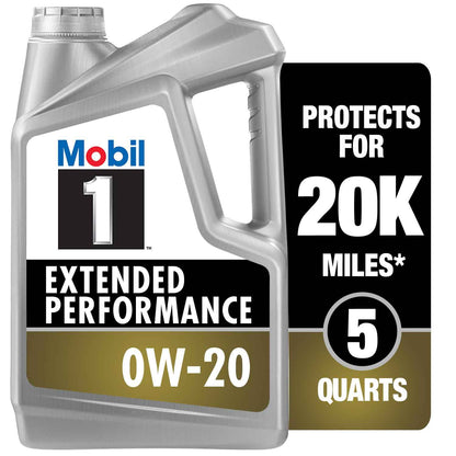 Mobil 1 Advanced Fuel Economy Full Synthetic Motor Oil 0W-20, 5 Quart