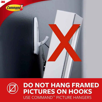 Command 10 lb XL Heavyweight Hook, 2 Wall Hooks and 6 Strips, Damage-Free Hanging with Adhesive, Heavy Duty Hanging Great for Organization and Storage