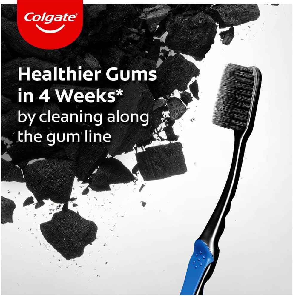 Colgate Slim Soft Charcoal Toothbrush (Buy 2 Get 2 Free) - 4 Pcs