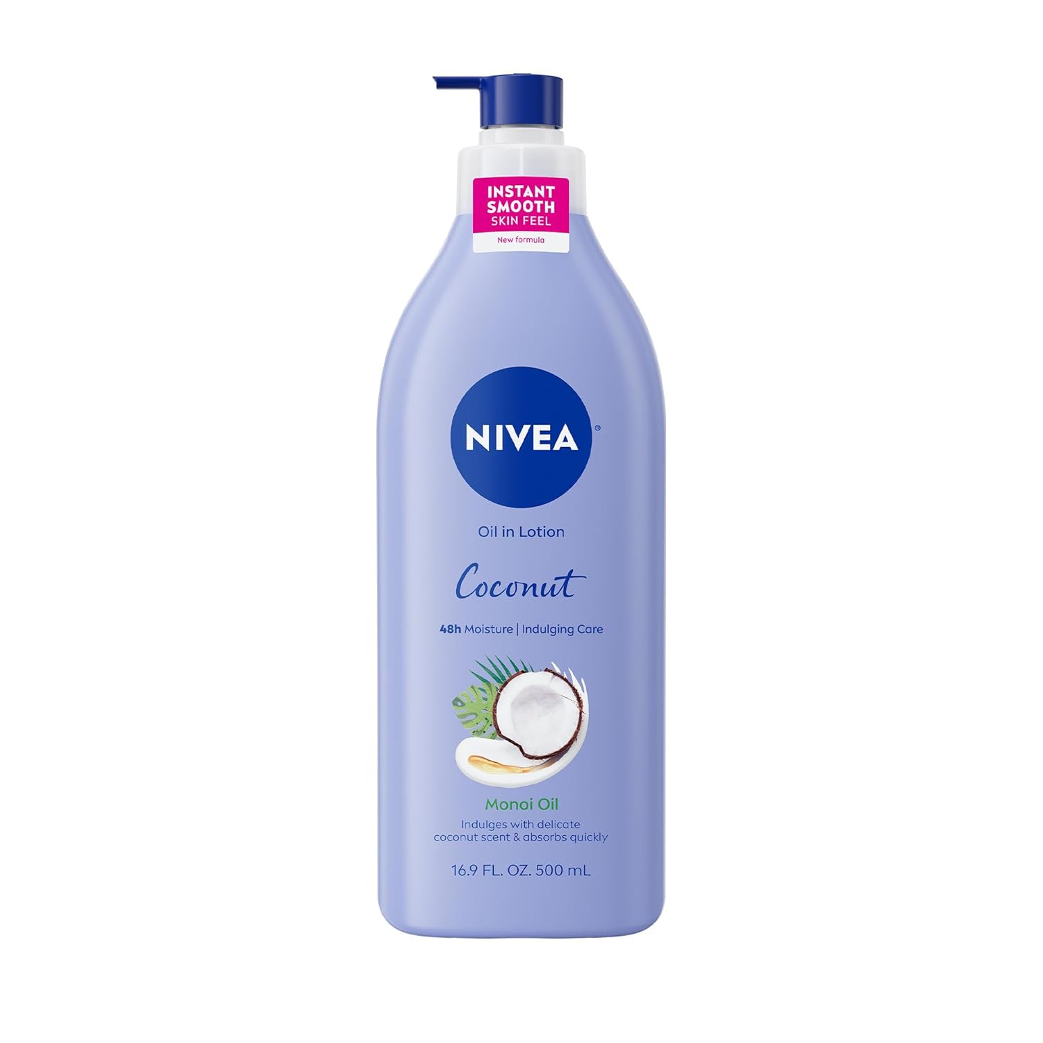 NIVEA_Oil_Infused_Lotion_Coconut_and_Monoi_Oil_Body_Lotion_for_Women,_Fast-Absorbing_and_Non-Greasy_Coconut_Scented_Lotion_Moisturizes_for_48_Hours,_16.9_Fl_Oz_Pump_Bottle