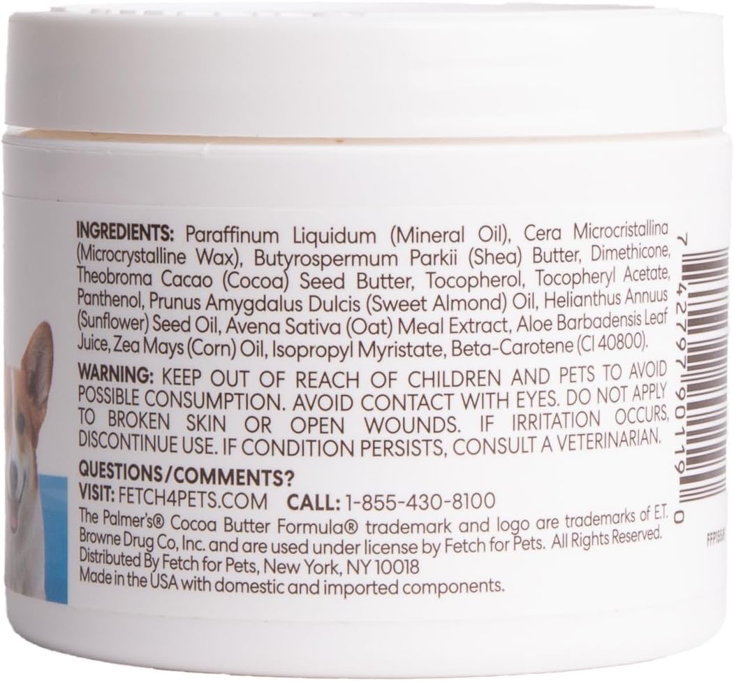 Palmer's_for_Pets_Cocoa_Butter_Paw_Pad_and_Nose_Balm_for_Dogs,_Fragrance_Free_Dog_Skin_Soother_with_Vitamin_E_for_Dry_Paws_and_Noses,_Plant_Based_Formula,_3.5_Oz