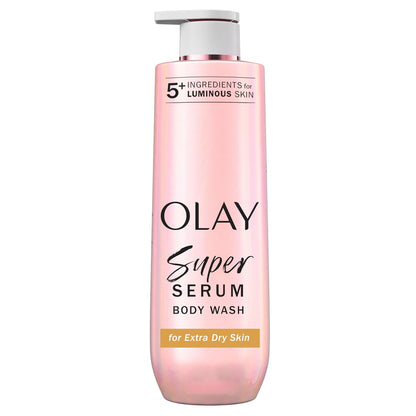 Olay_Super_Serum_Body_Wash_for_Extra_Dry_Skin,_24hr_Long_Lasting_Rich_Hydration,_5+_Ingredient_Complex_for_Bright,_Even,_Firm,_&_Luminous_Skin,_with_Collagen_Peptide,_Vitamin_C_&_Shea_Butter,_20_fl_oz