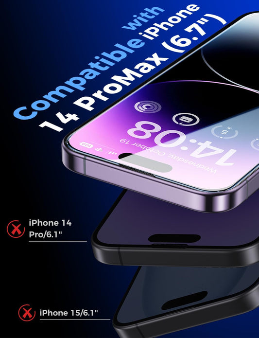 MAGIC_JOHN_2_Pack_for_iPhone_14_Pro_Max_6.7_inch_Tempered_Glass_Screen_Protector,_Auto_Dust-Elimination_Installation,_Bubble_Free,_Dynamic_Island_Compatible,_HD_Clear,_Easy_Installation