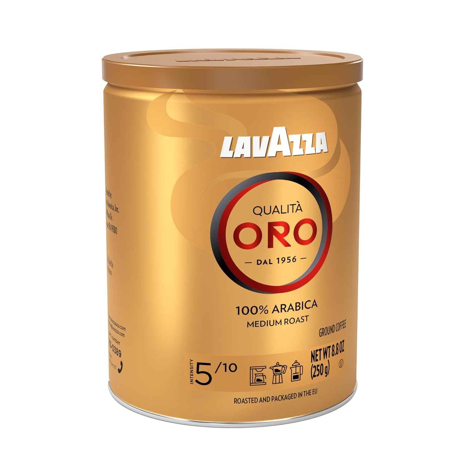 Lavazza Qualità Oro Ground Coffee, Medium Roast, 100% Arabica