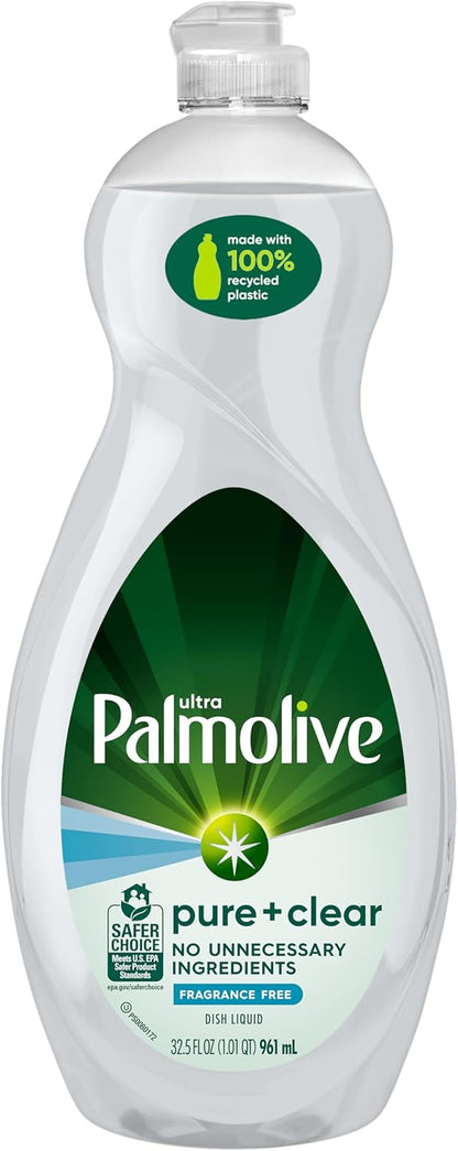 Palmolive_Ultra_Dishwashing_Liquid_Dish_Soap,_Pure_+_Clear_Fragrance_Free_-_32.5_Fluid_Ounce_(Packaging_may_vary)
