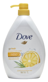 Dove Go Fresh Energize Body Wash, Grapefruit and Lemongrass Scent, 33.8 Ounce (1 Liter) International Version