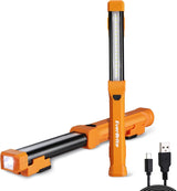 EverBrite 1000LM LED Work Light, Rechargeable Work Light for Mechanics with Dual Magnetic Bases&Hanging Hooks, 4 Lighting Modes, USB C Cable, for Car Repairing, Working, and Hurricane, Pack of 1