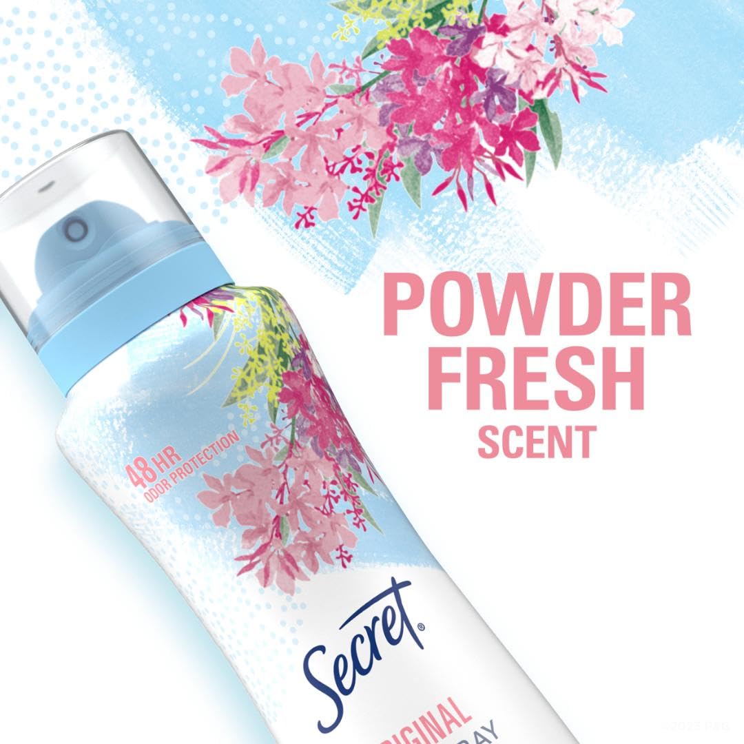 Secret_Dry_Spray_Antiperspirant_Deodorant_for_Women,_48hr_Weightless_Sweat_&_Odor_Protection,_Gentle_on_Skin,_Powder_Fresh_Scent,_4.1_oz_(Pack_of_3)