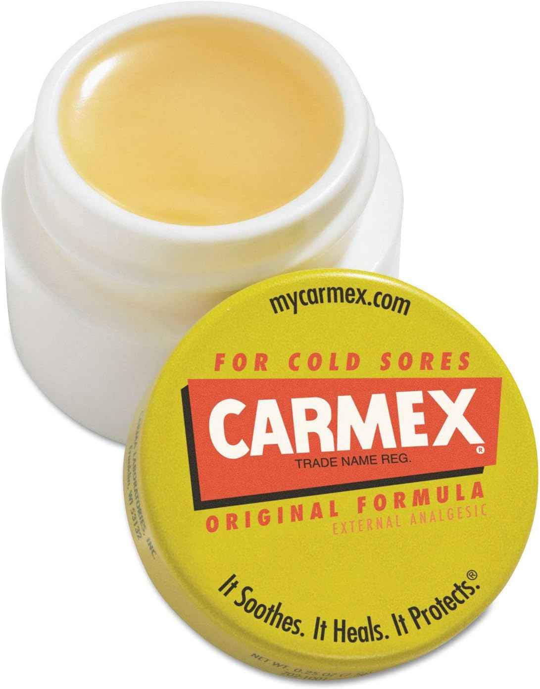 Carmex Moisturizing Lip Balm, Original Flavor, 0.25 oz Jar, 12/Box