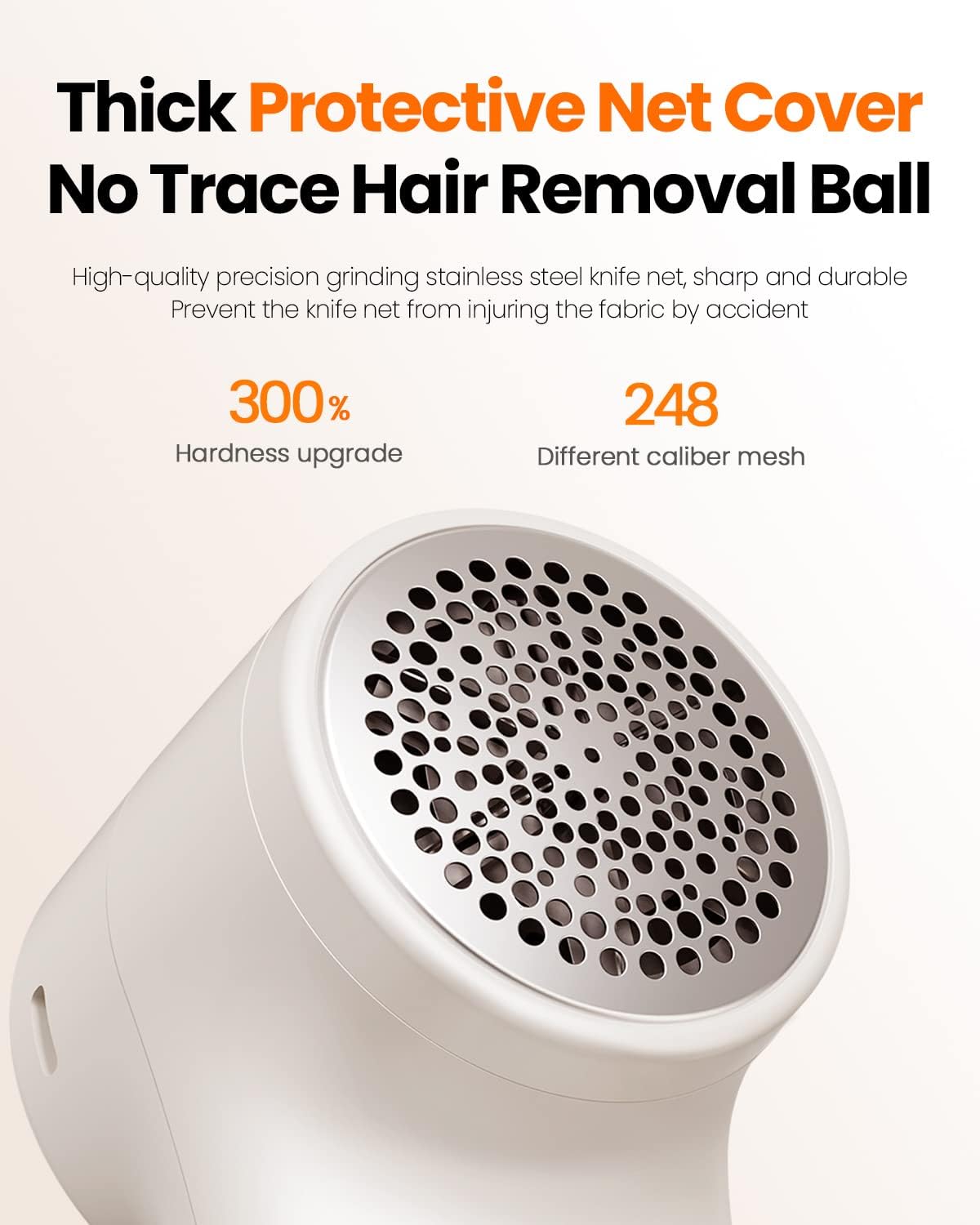 GAIATOP_Fabric_Shaver_Rechargeable_Lint_Remover_3_Speeds_Sweater_Defuzzer,_Cute_Digital_Screen_Large_Storage_6-Leaf_Blades,_Fuzz_Pills_Bobbles_Trimmer_for_Clothes_Furniture_Bedclothes_White_1_pcs