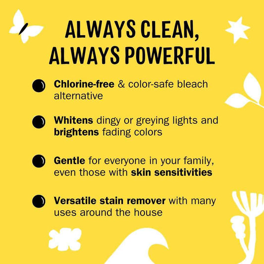 Molly's Suds Oxygen Whitener | Powerful Bleach Alternative, Chlorine Free & Color Safe | Brightens Whites and Removes Stains