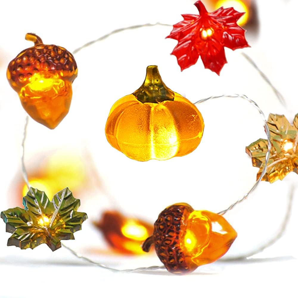 BOHON_Thanksgiving_Decoration_Acorn_3D_Pumpkin_Maple_Leaf_String_Lights_Battery_Operated_with_Remote_LEDs_Orange_Fall_Lights_for_Home_Autumn_Garland_Harvest_Halloween_Party_Christmas_Decor