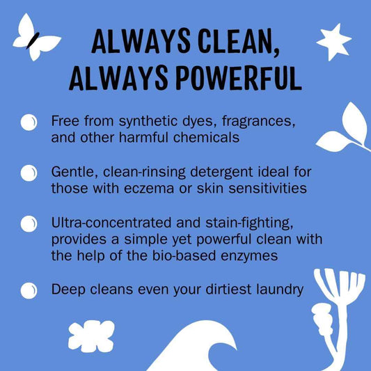 Molly's Suds Liquid Laundry Detergent | Clean Laundry Detergent Soap for Sensitive Skin | 2x Concentrated, High Efficiency (HE)